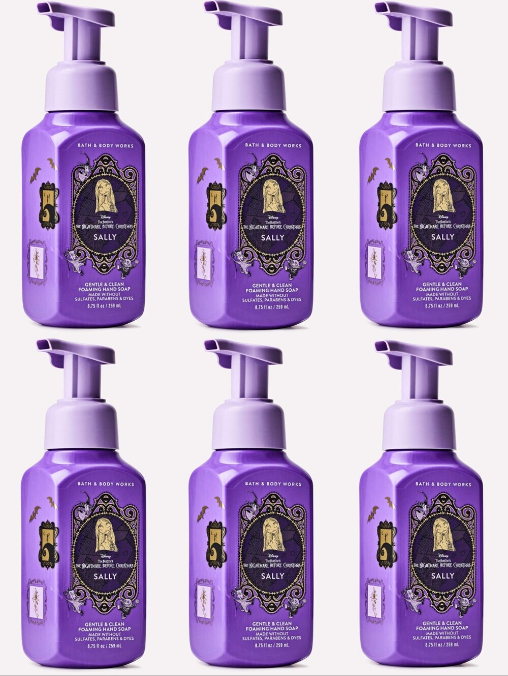 Bath & Body Works Sally Foaming Hand Soap Set of 6 NEW RARE